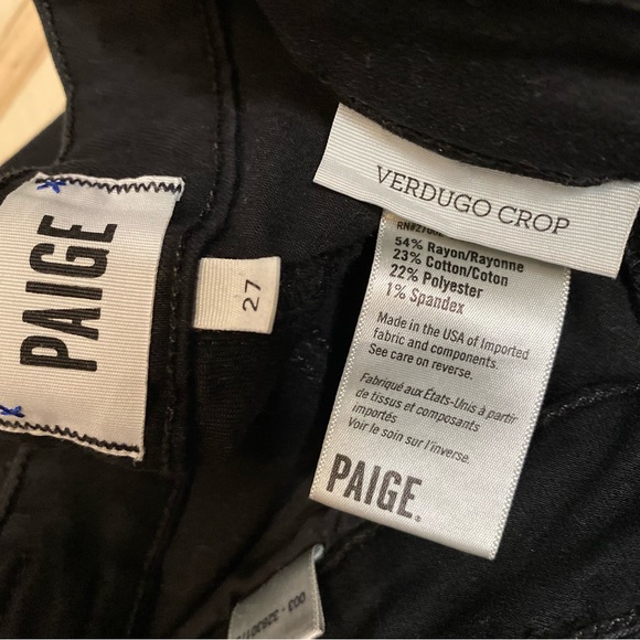 PAIGE Black Verdugo Crop Skinny Pants - Picture 9 of 9